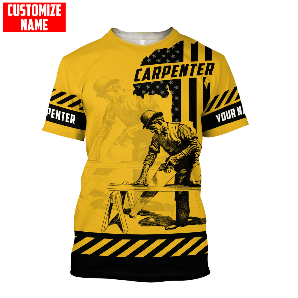 Personalized Name Carpenter Unisex Shirts Yellow Ver