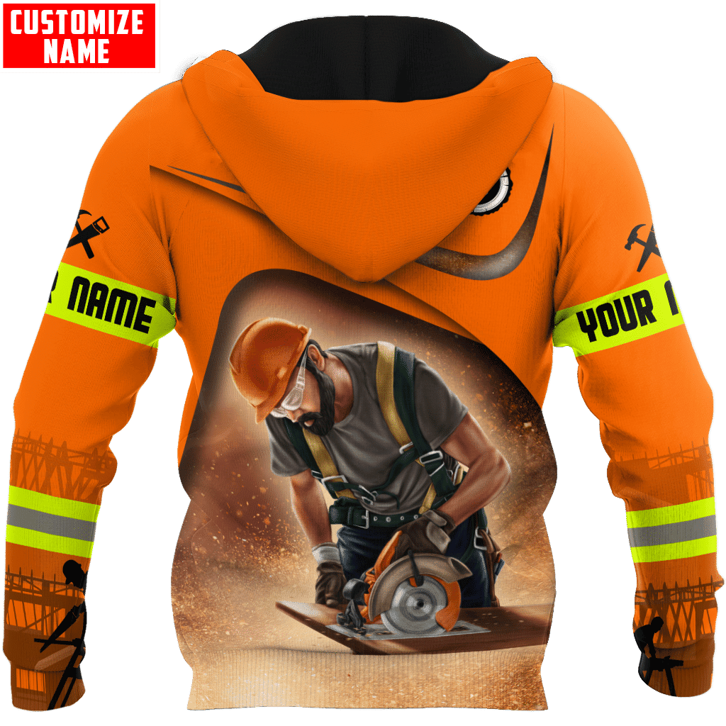Personalized Name Carpenter Unisex Shirts Orange Ver