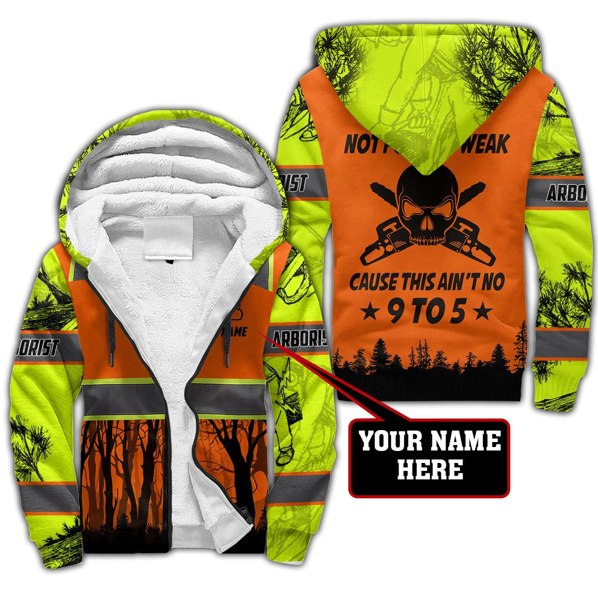 Personalized Premium Arborist Safety Not For The Weak Carpenter Safety 3D All Over Printed Hoodie