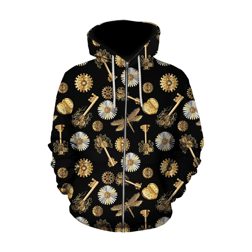 Mechanic Steampunk All Over Printed Hoodie For Men and Women TN