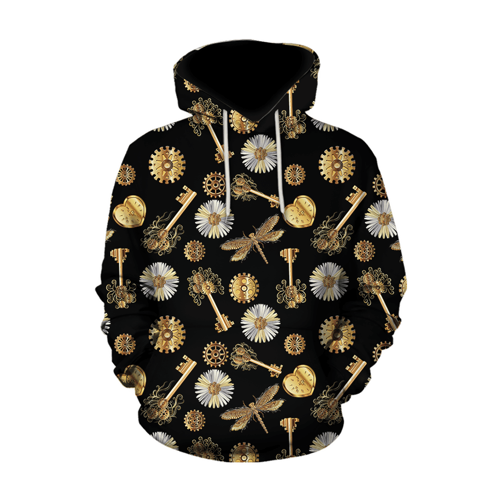 Mechanic Steampunk All Over Printed Hoodie For Men and Women TN