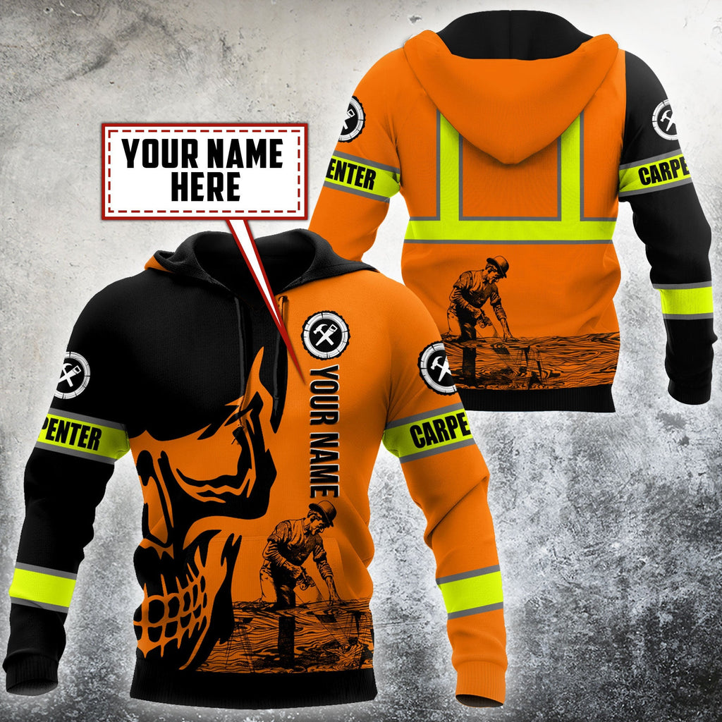 Personalized Name Carpenter Unisex Shirts Orange