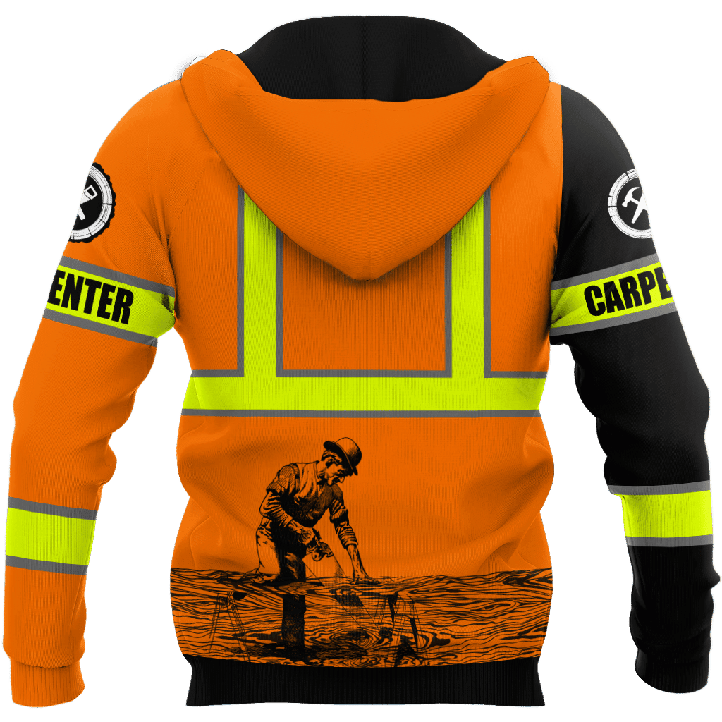 Personalized Name Carpenter Unisex Shirts Orange