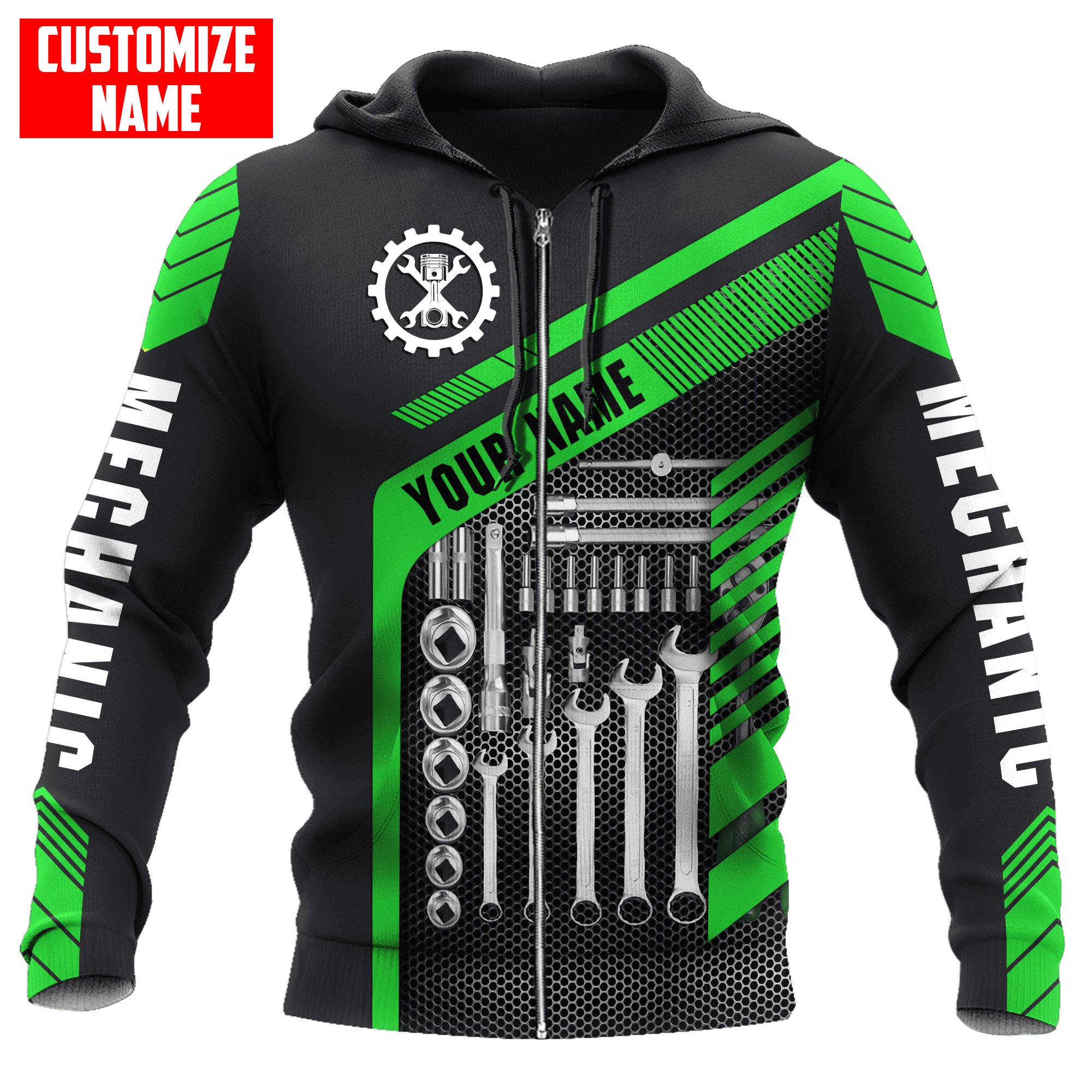 Personalized All Over Printed Mechanic Hoodie For Men and Women TN VP