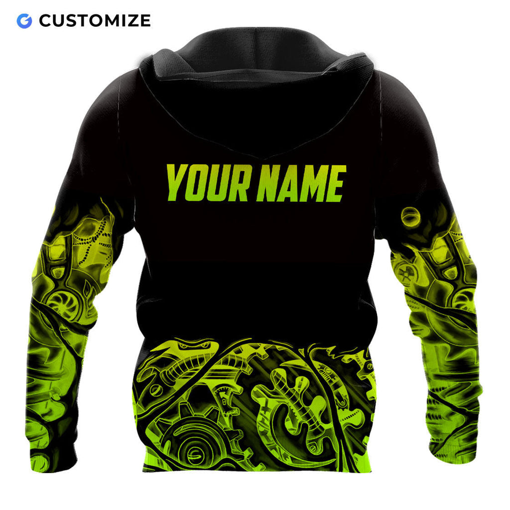 Green Steampunk Mechanic Personalized Name No