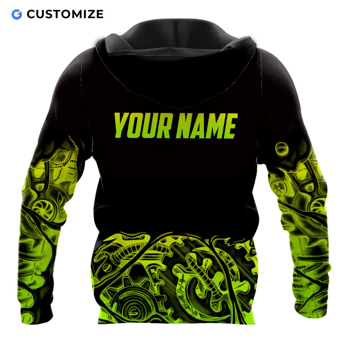 Green Steampunk Mechanic Personalized Name No