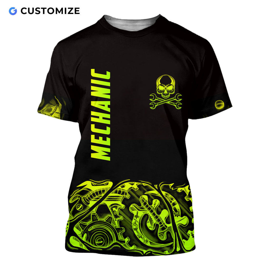 Green Steampunk Mechanic Personalized Name No
