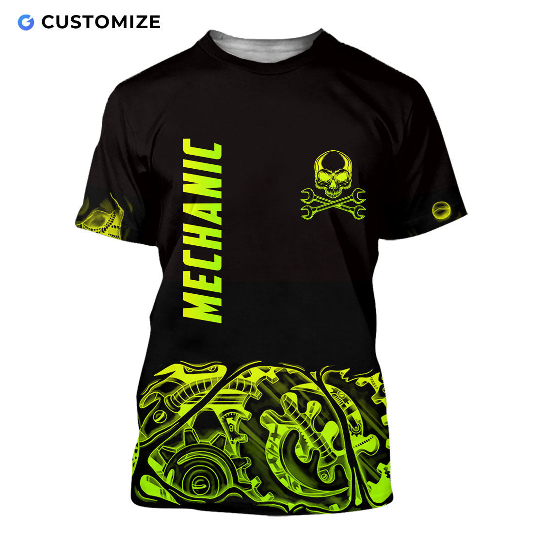 Green Steampunk Mechanic Personalized Name No