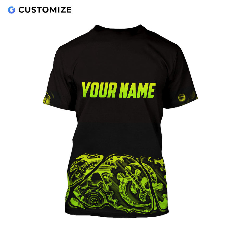 Green Steampunk Mechanic Personalized Name No