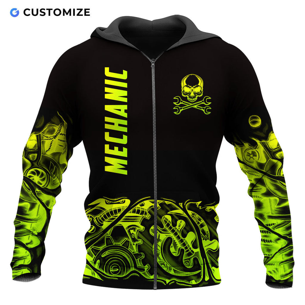 Green Steampunk Mechanic Personalized Name No