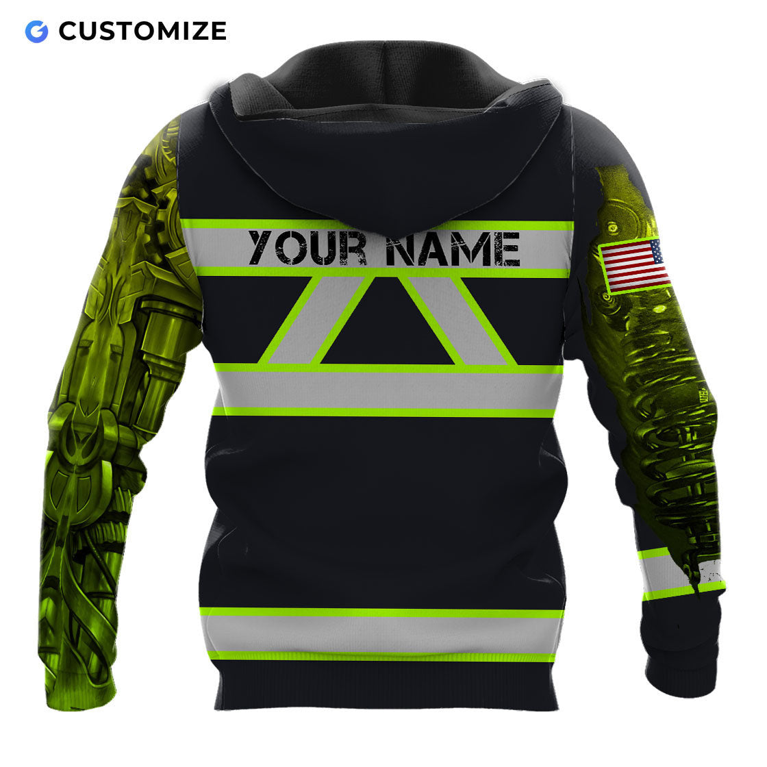 Mechanic Spirit In My Vein Personalized Name Flag 3D Over Printed Shirts No