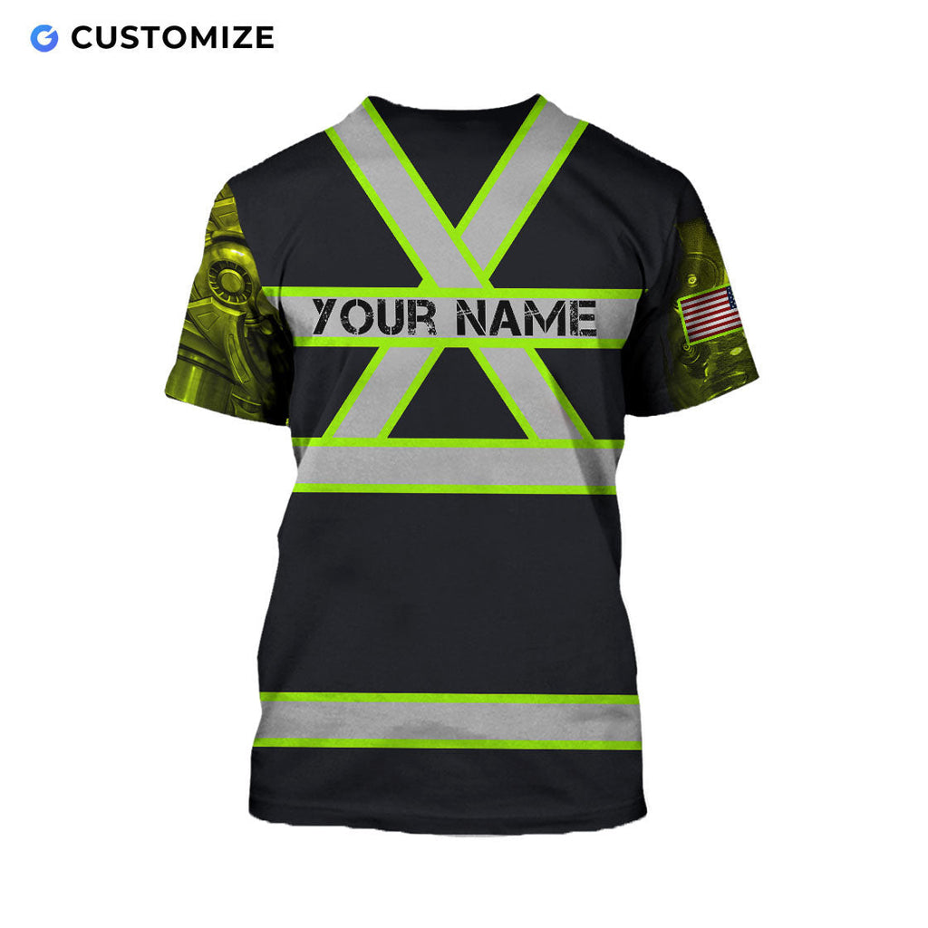 Mechanic Spirit In My Vein Personalized Name Flag 3D Over Printed Shirts No