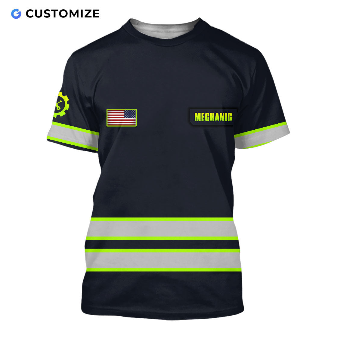 Mechanic Is My Job Personalized Name N Flag 3D Over Printed Shirts No