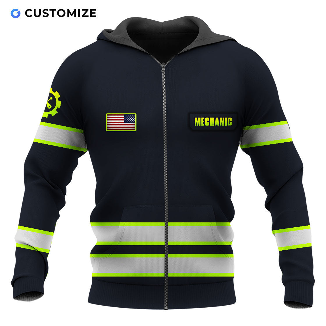 Mechanic Is My Job Personalized Name N Flag 3D Over Printed Shirts No