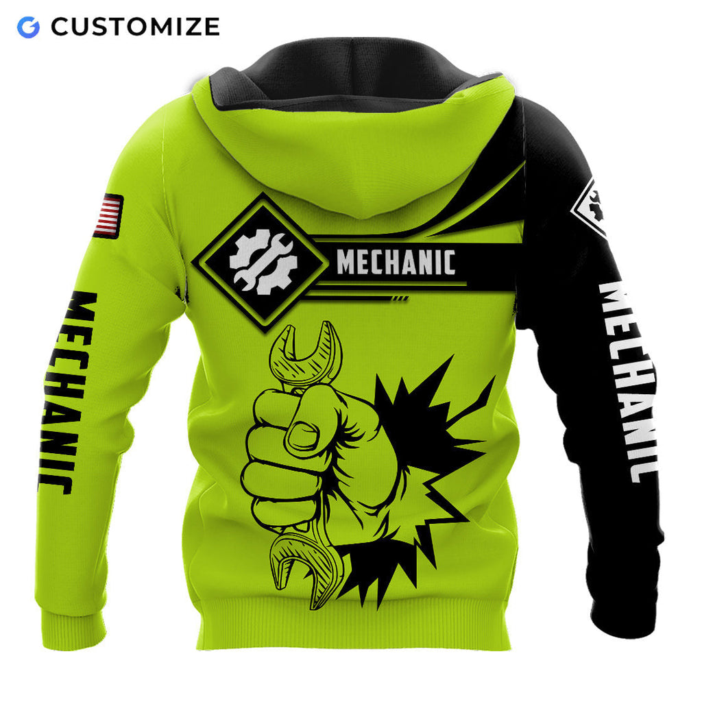 Mechanic Is My Choice Personalized Name Flag 3D Over Printed Shirts No