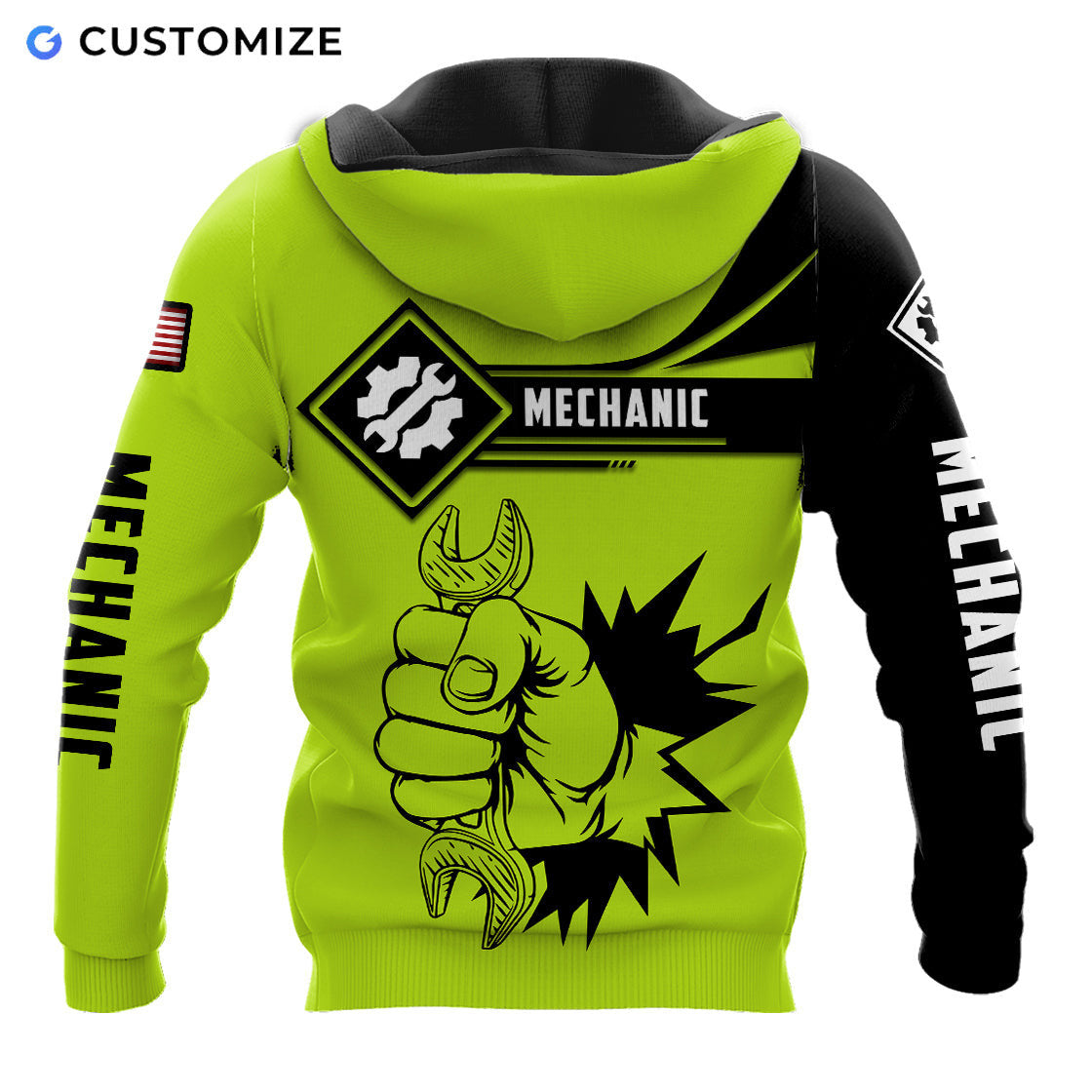 Mechanic Is My Choice Personalized Name Flag 3D Over Printed Shirts No