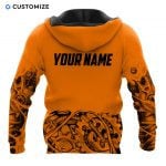Orange Steampunk Mechanic Personalized Name Flag Shirts For Mechanic