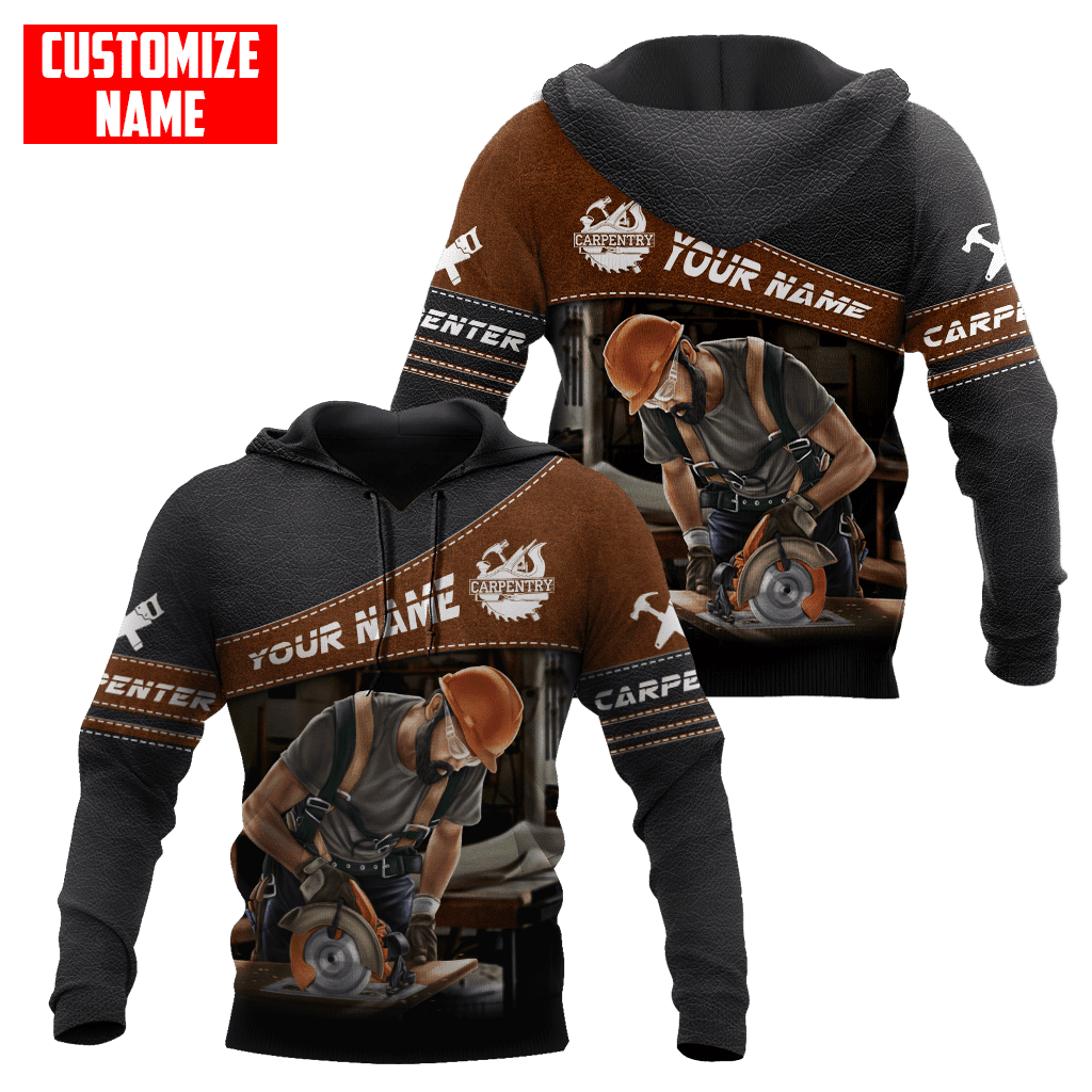 Personalized Name Carpenter Unisex Shirts Leather Texture Ver