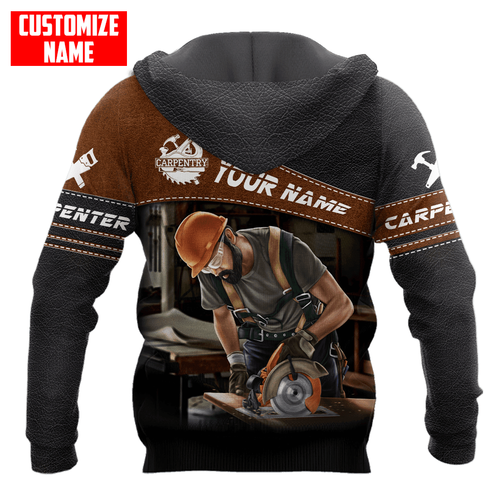 Personalized Name Carpenter Unisex Shirts Leather Texture Ver