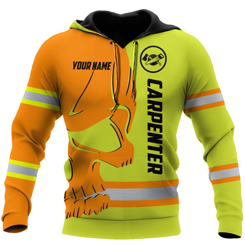 Personalized Name Carpenter Unisex Shirts Safety Skull