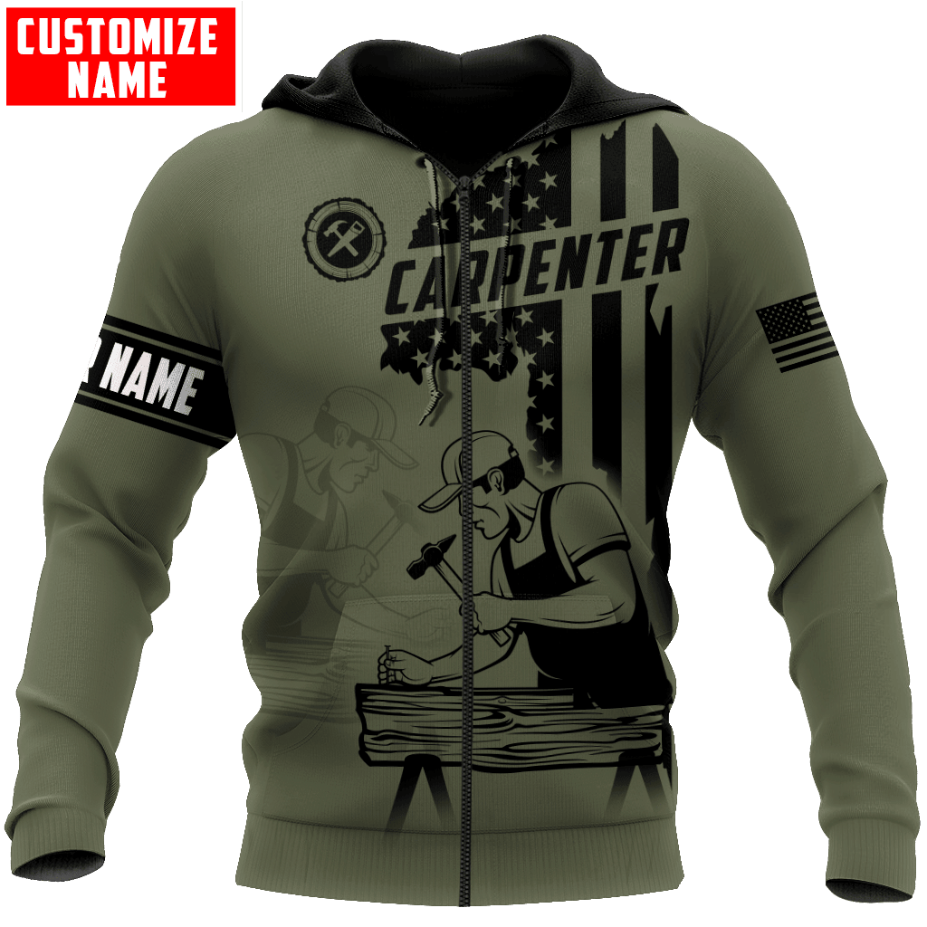 Personalized Name Carpenter Unisex Shirts American Carpenter Ver