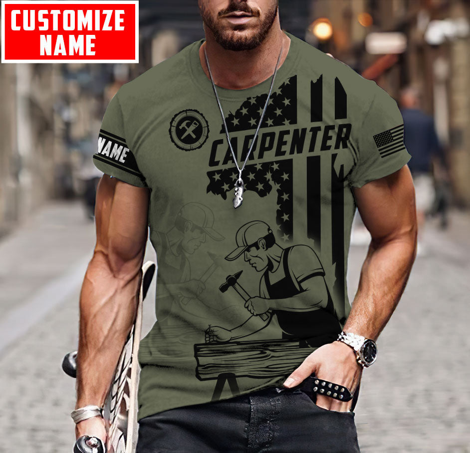 Personalized Name Carpenter Unisex Shirts American Carpenter Ver