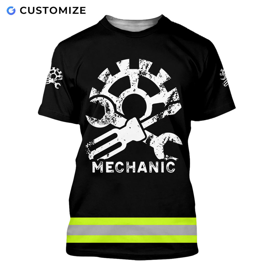 Proud To Be US Mechanic Personalized Name 3D Over Printed Shirts No