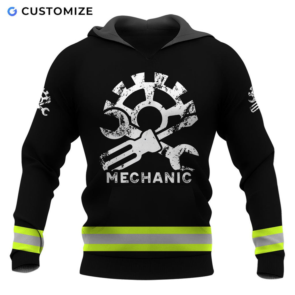 Proud To Be US Mechanic Personalized Name 3D Over Printed Shirts No