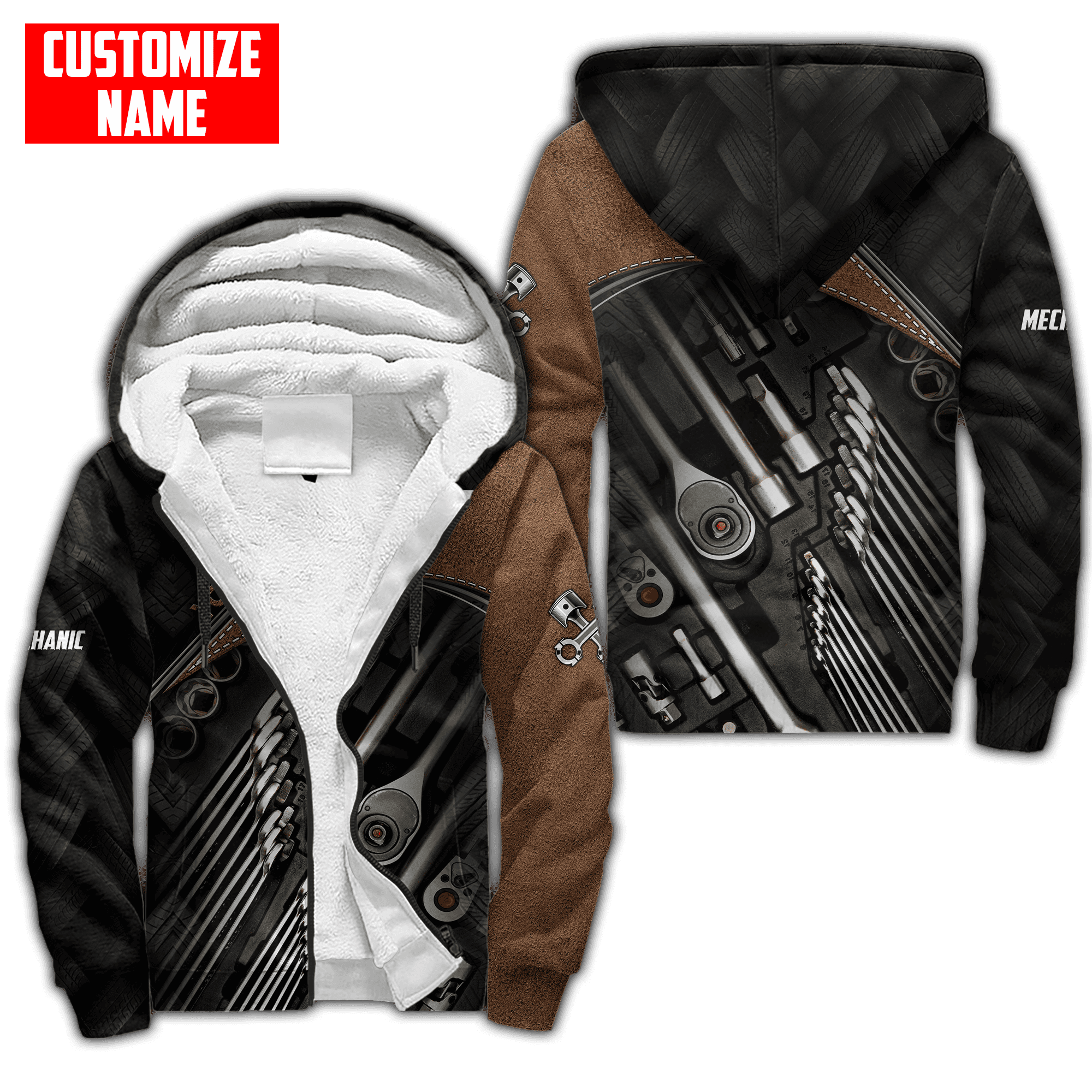 Personalized All Over Printed Mechanic Hoodie For Men and Women TN DA