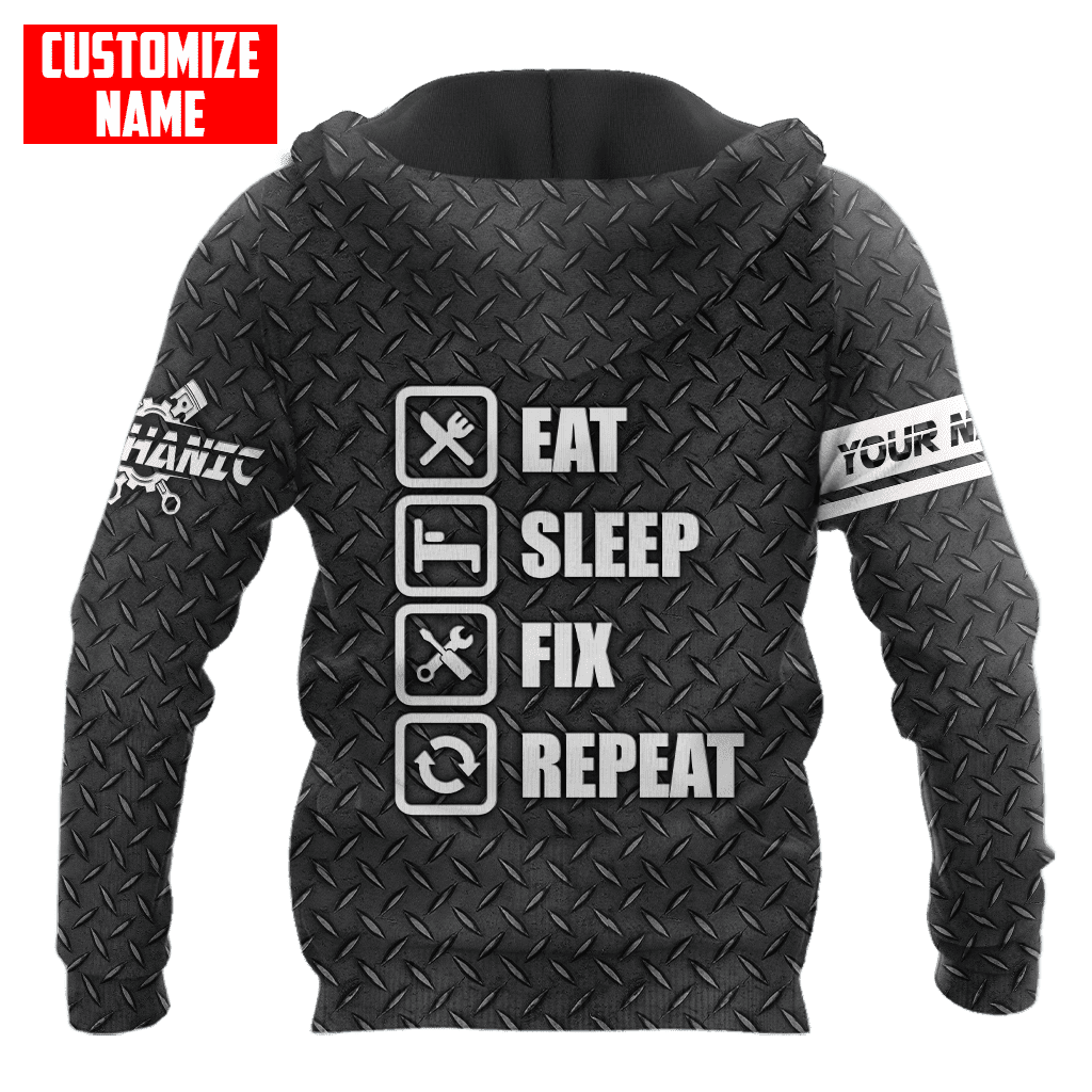Personalized Name American Mechanic Shirts Metal