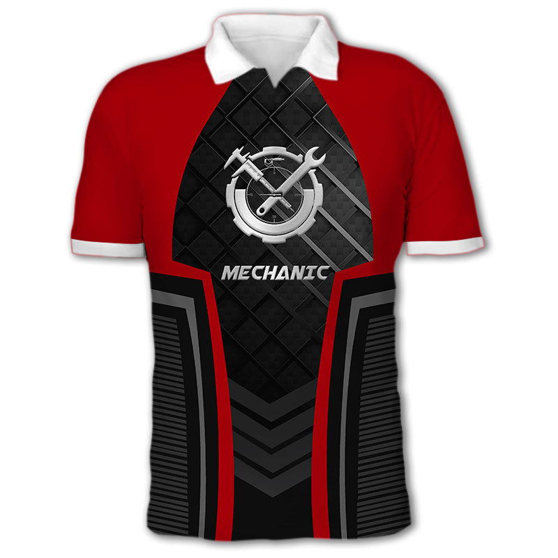 Personalized Name Mechanic Metal Pattern Unisex Shirts