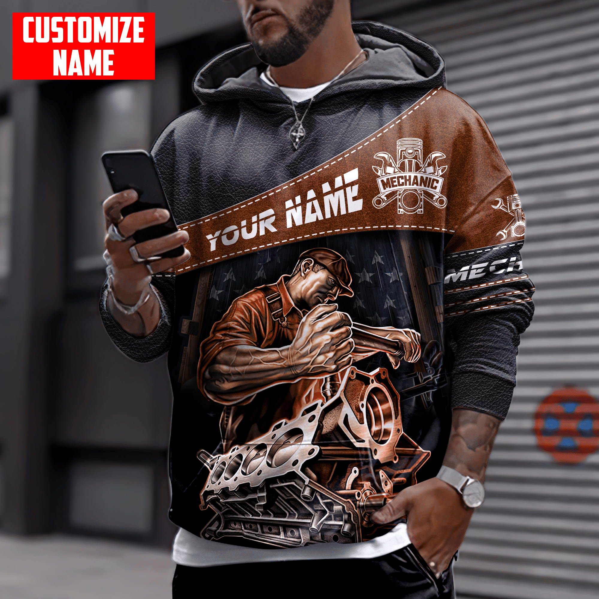 Personalized Name Mechanic Unisex Shirts
