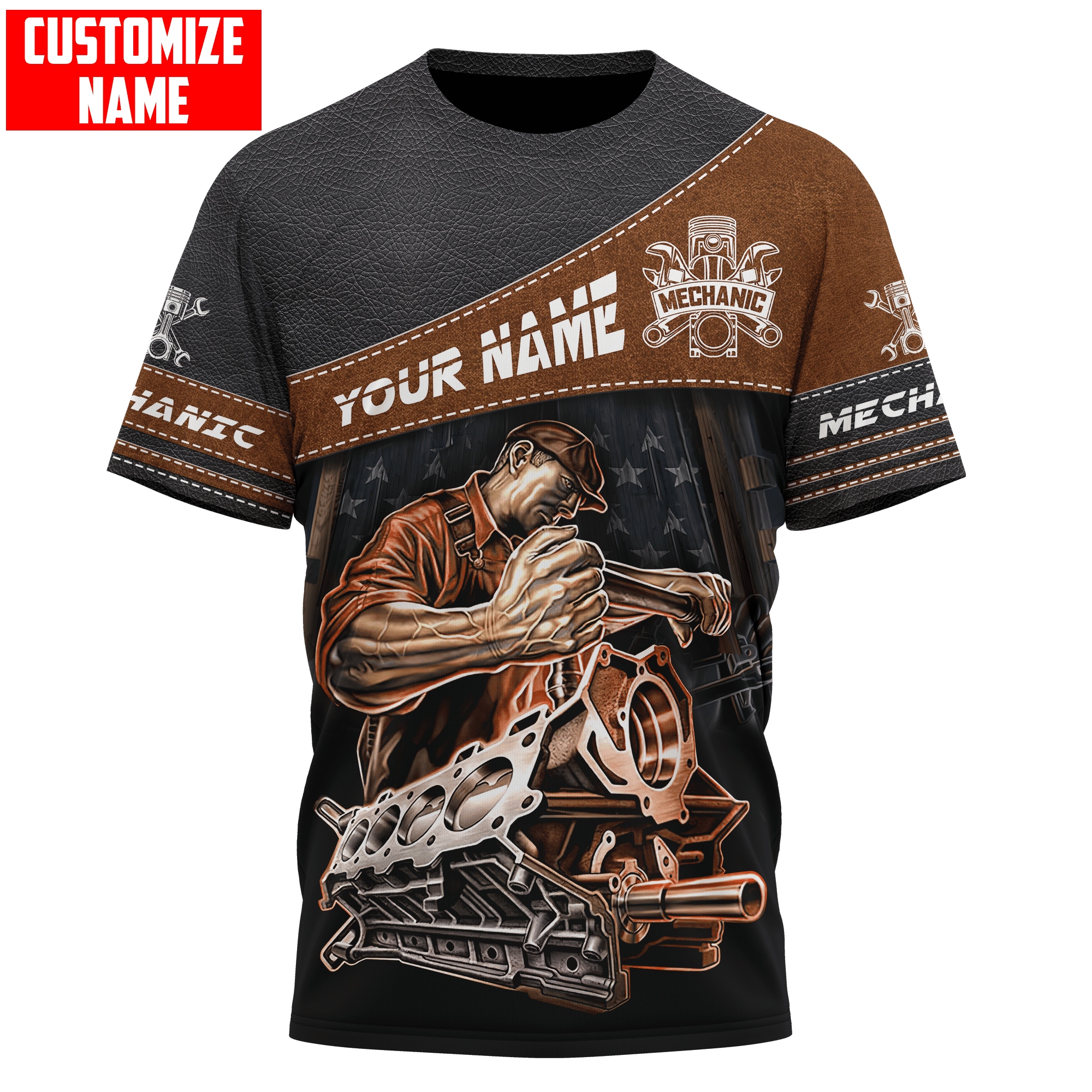 Personalized Name Mechanic Unisex Shirts