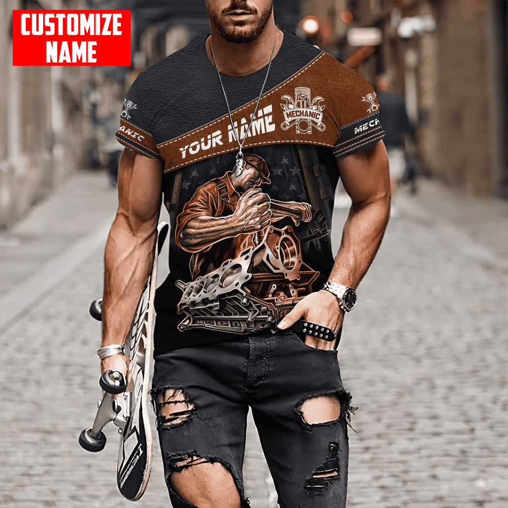 Personalized Name Mechanic Unisex Shirts