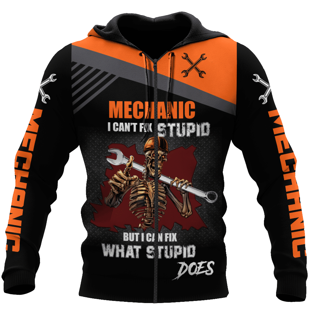 I Can Fix What Stupid Does All Over Printed Mechanic Hoodie For Men and Women TN