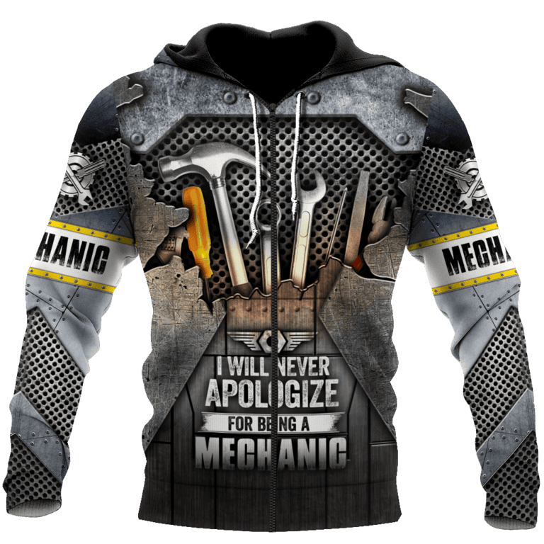 Personalized Name I Will Never Apologize For Being A Mechanic Shirts Metal