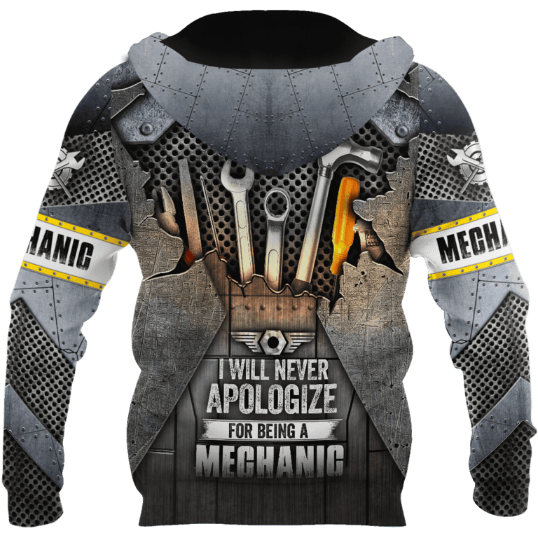Personalized Name I Will Never Apologize For Being A Mechanic Shirts Metal