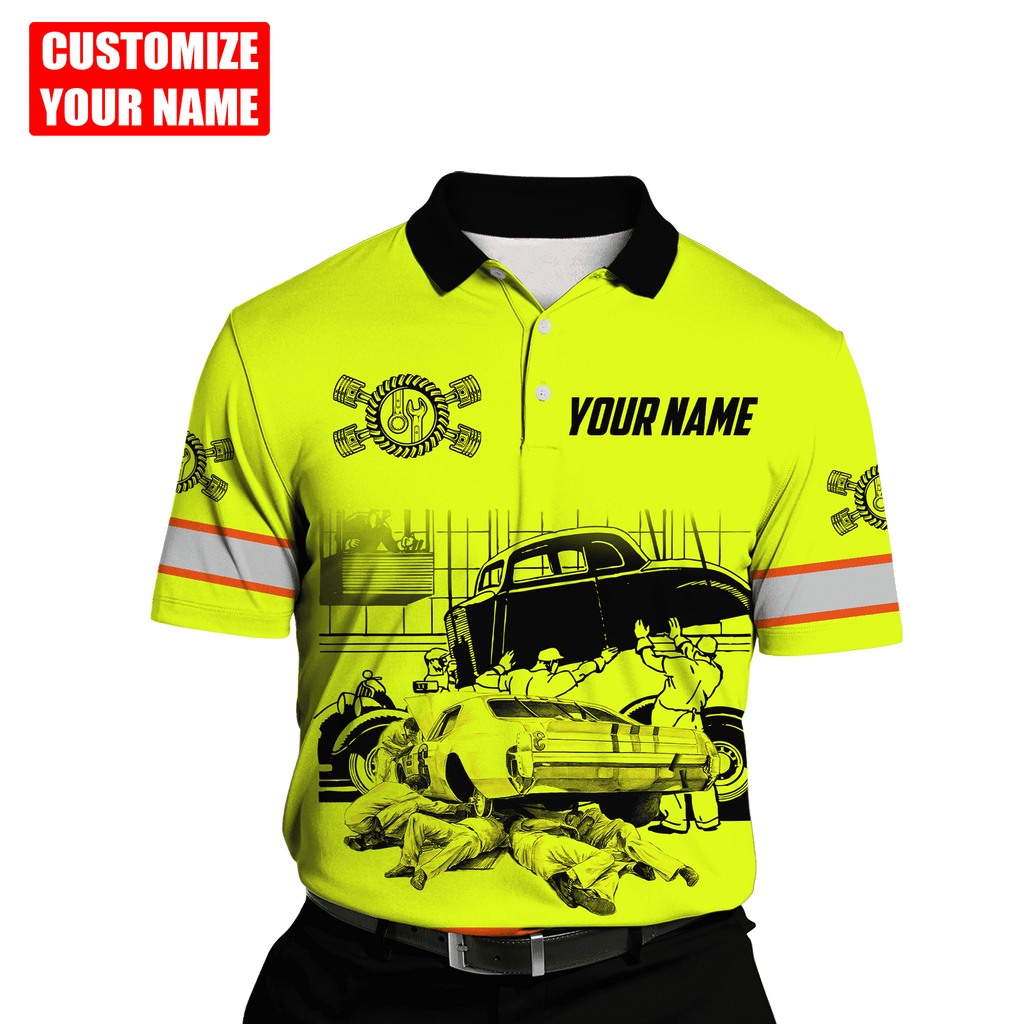 Personalized Name Mechanic Unisex Shirts Safety