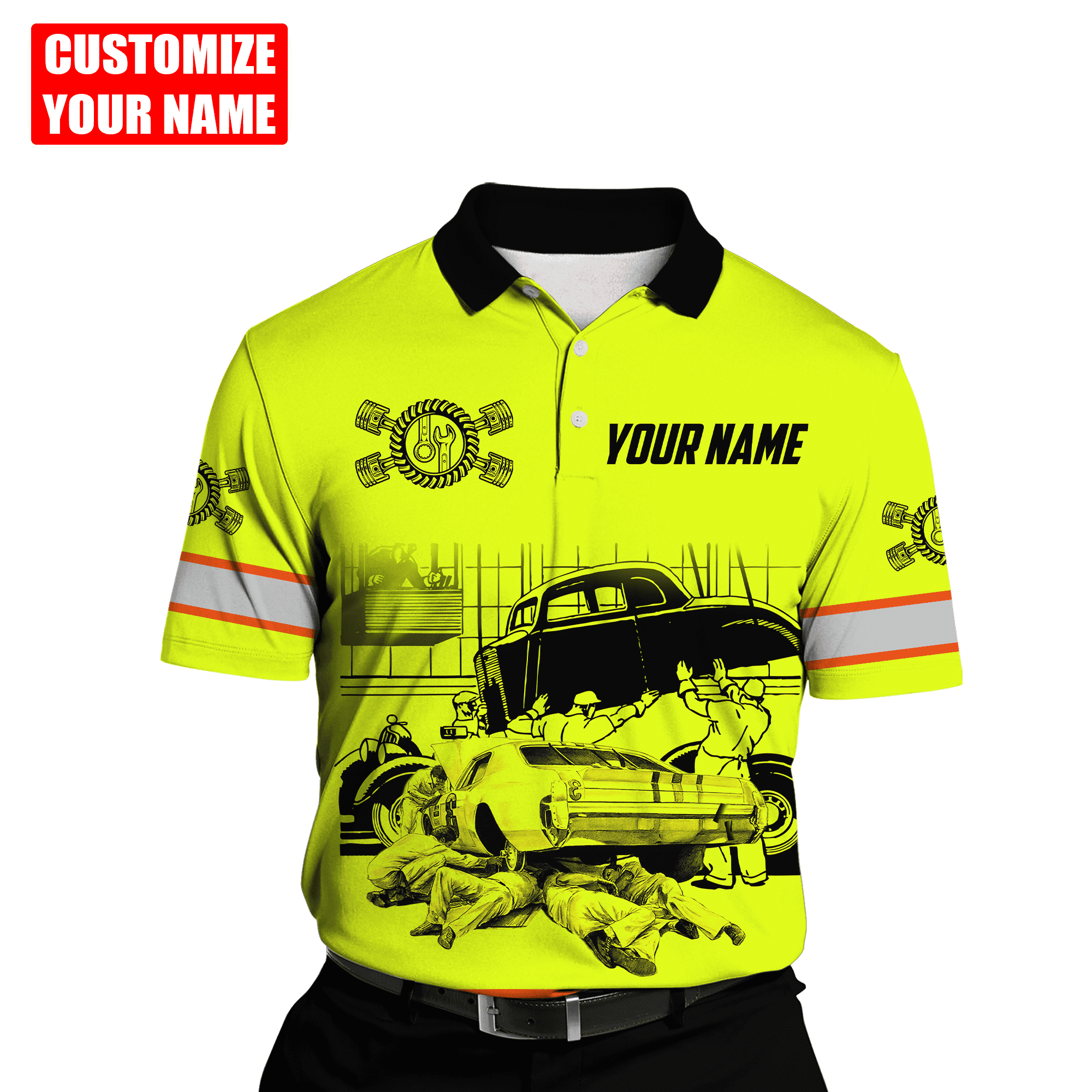 Personalized Name Mechanic Unisex Shirts Safety