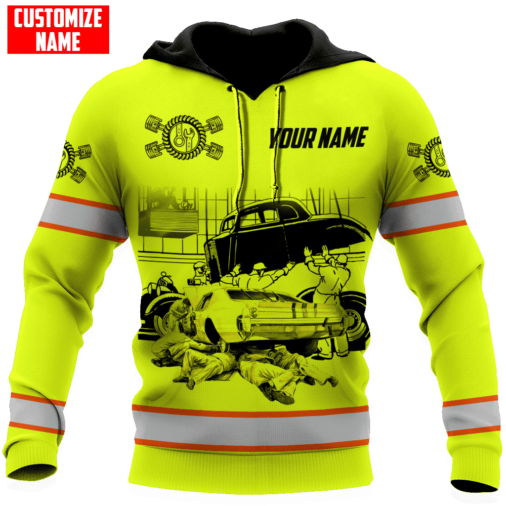 Personalized Name Mechanic Unisex Shirts Safety