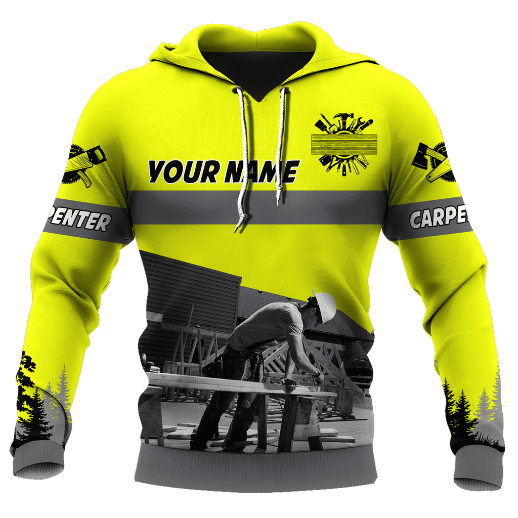 Personalized Name Carpenter Unisex Shirts Yellow