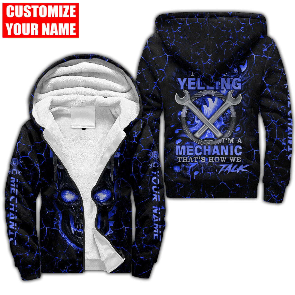 Personalized Mechanic All Over Printed Hoodie For Men and Women TN
