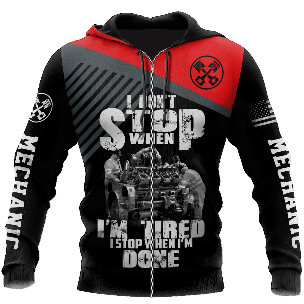 Mechanic I Stop When I'm Done Hoodie For Men and Women TN
