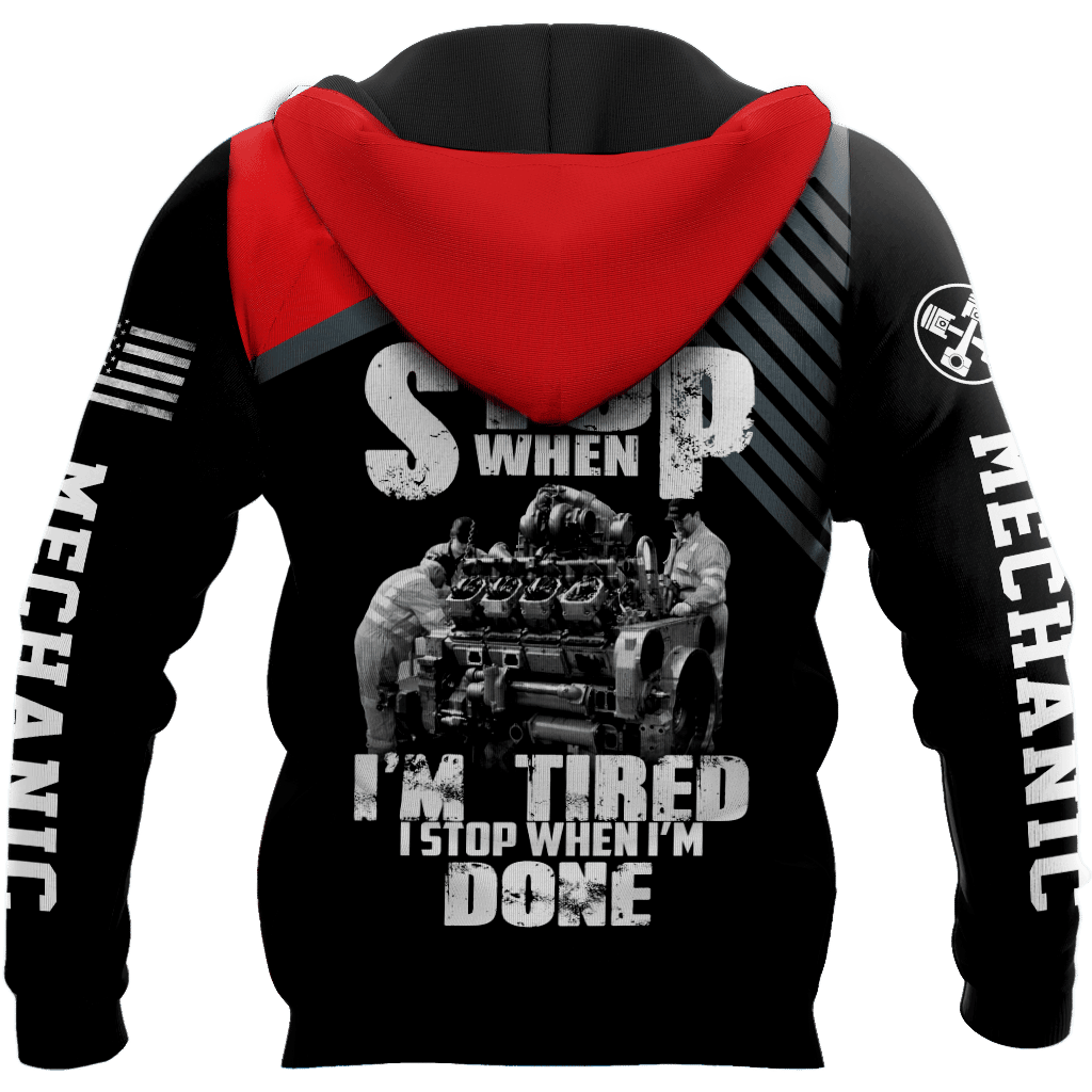 Mechanic I Stop When I'm Done Hoodie For Men and Women TN