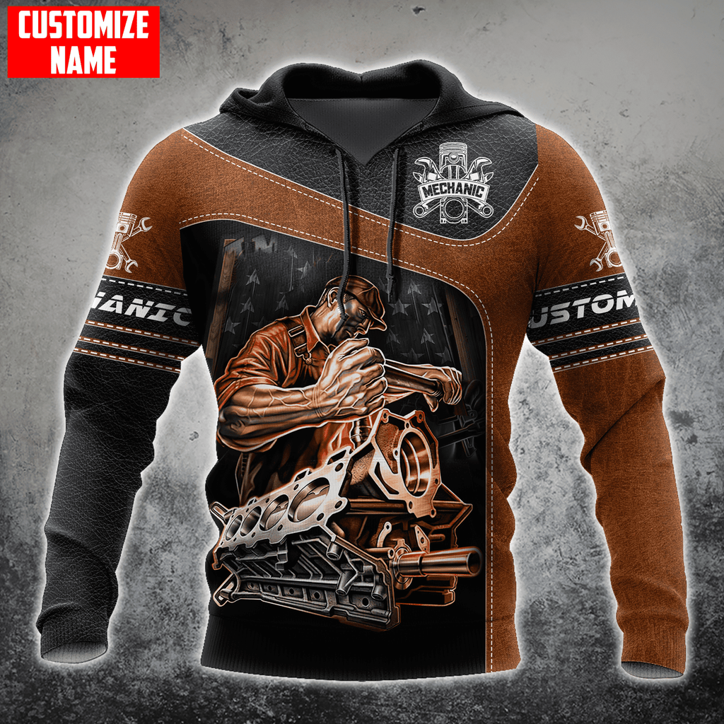 Personalized Mechanic All Over Printed Hoodie For Men and Women TN DD