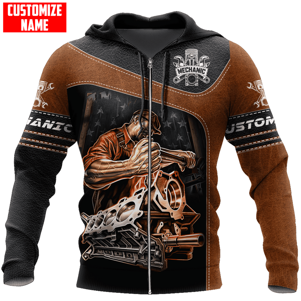 Personalized Mechanic All Over Printed Hoodie For Men and Women TN DD
