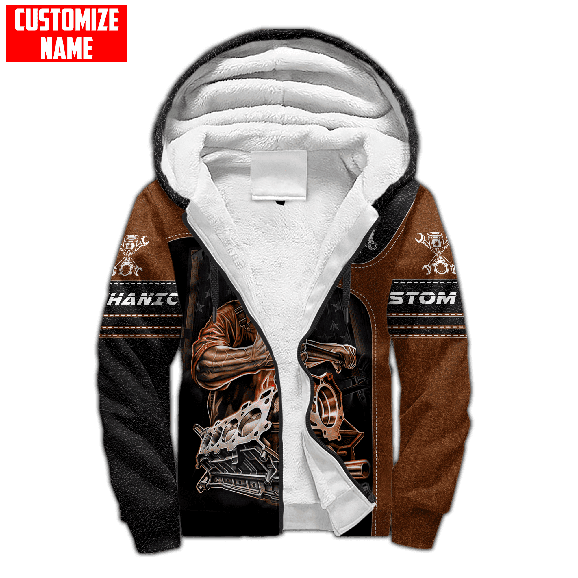 Personalized Mechanic All Over Printed Hoodie For Men and Women TN DD