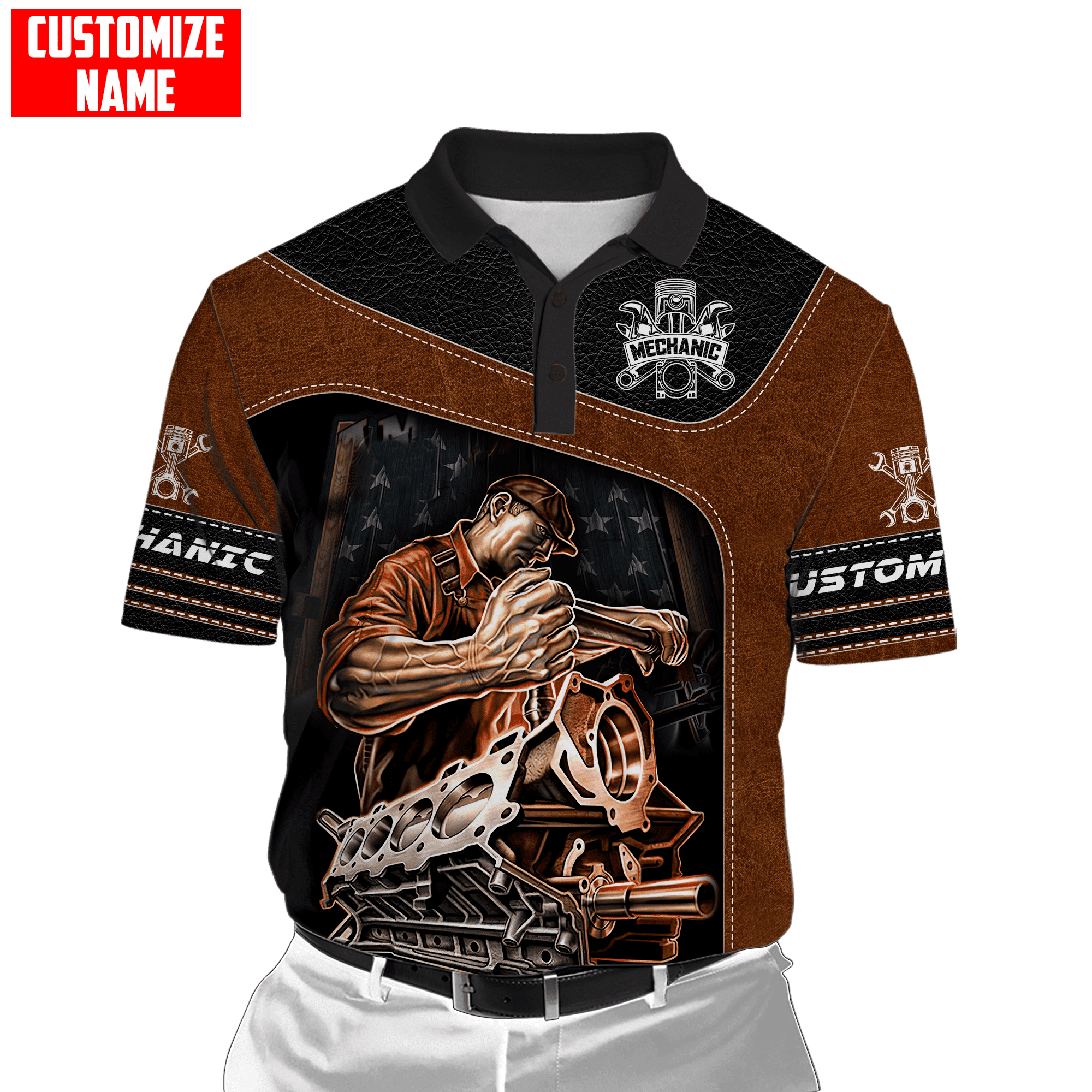Personalized Mechanic All Over Printed Hoodie For Men and Women TN DD