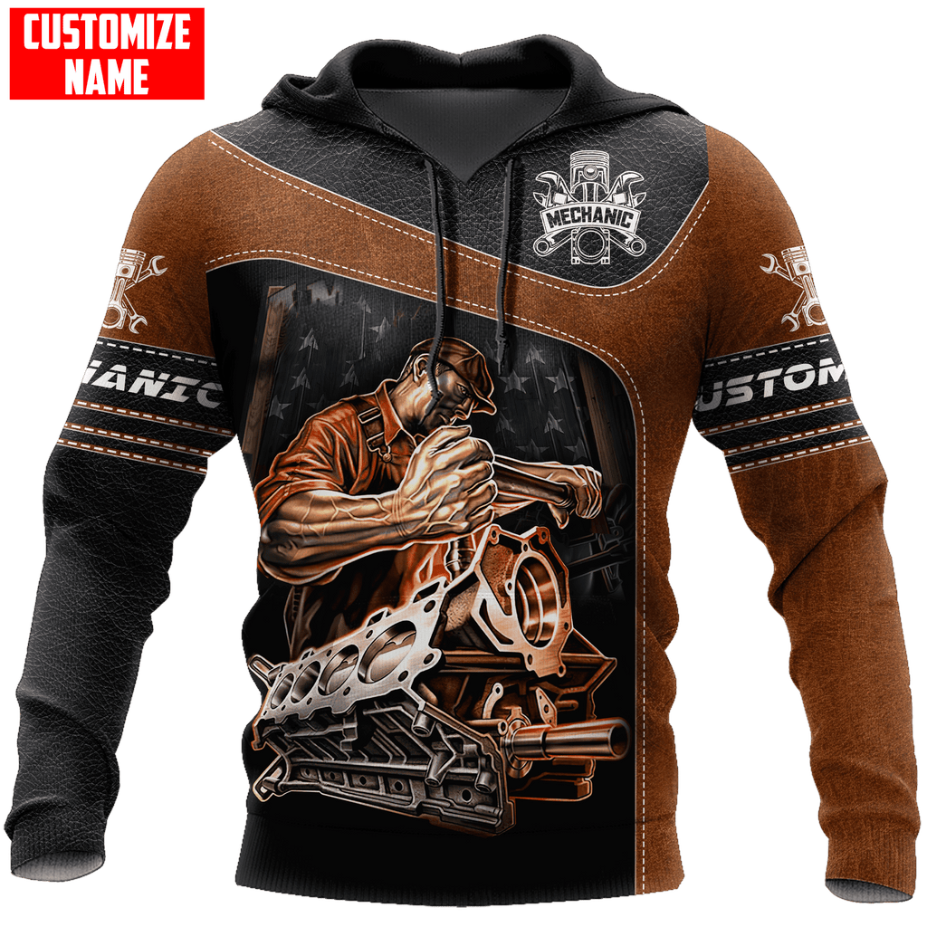 Personalized Mechanic All Over Printed Hoodie For Men and Women TN DD
