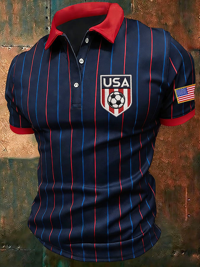 USA Soccer 2026 World Cup Polo Shirt Men's Game Day Clothing Gifts For Team USA Supporters